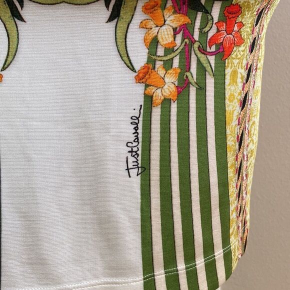 NWT Just Cavalli Gorgeous Rare Animal Floral Print Mini Bodycon Dress size XS - Picture 9 of 16